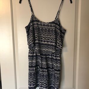 Blue & Navy Print Romper Size Medium